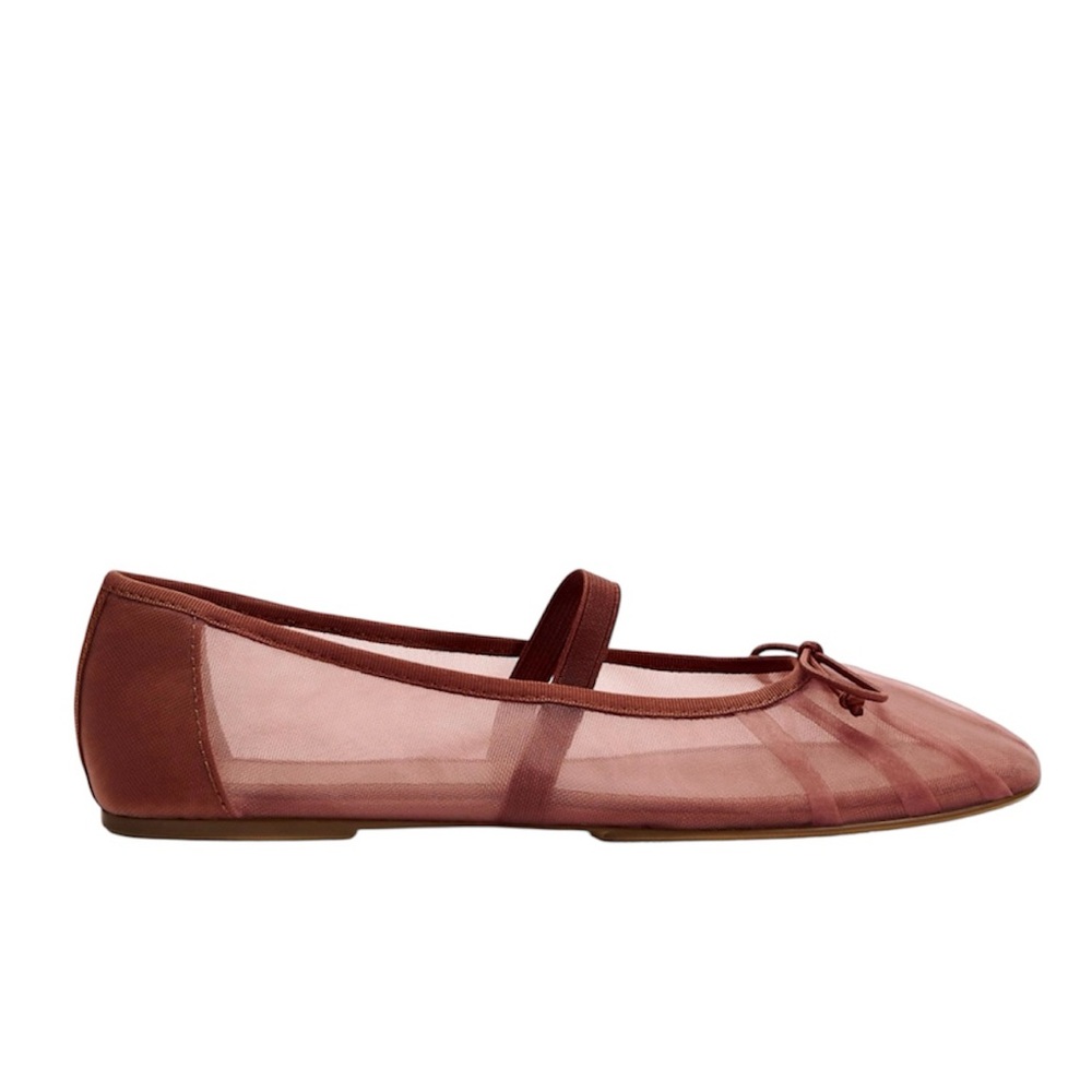 Zara Mesh Ballet Flats